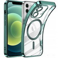 Etui do iPhone 12, Electro MagSafe, zielone + Szkło na ekran