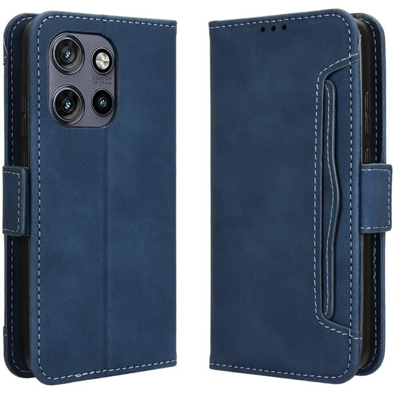 Etui z klapką do Motorola Edge 50 Neo / Motorola ThinkPhone 25, Card Slot, granatowe