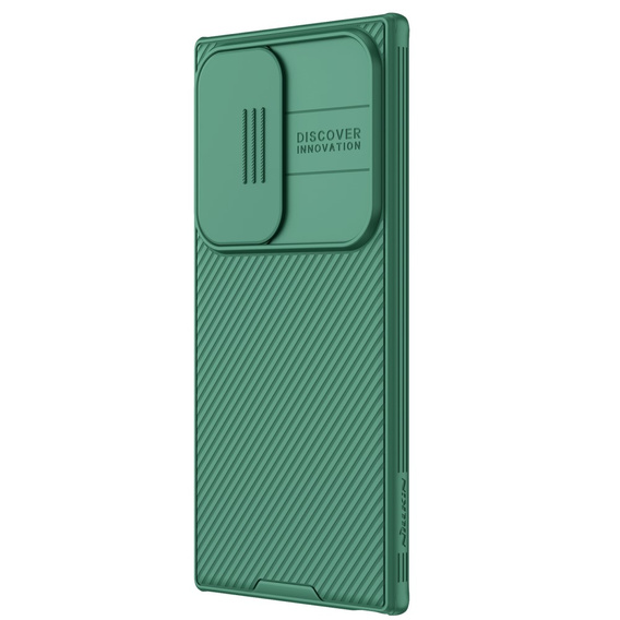 Etui NILLKIN do Samsung Galaxy S24 Ultra, Silicone CamShield Case do MagSafe, zielone