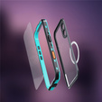 Etui do iPhone 17, Wodoodporne IP68, SHELLBOX MagSafe, niebieskie