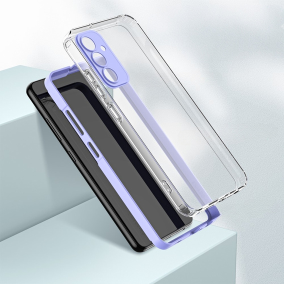 Etui do Samsung Galaxy M34 5G, Fusion Hybrid, przezroczyste / fioletowe