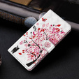 Etui z klapką do Oppo A17, Wallet Light Spots Decor, tree, białe