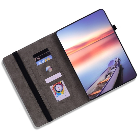 Etui do Lenovo Tab P12, Rose and Butterflies, jasnoróżowe