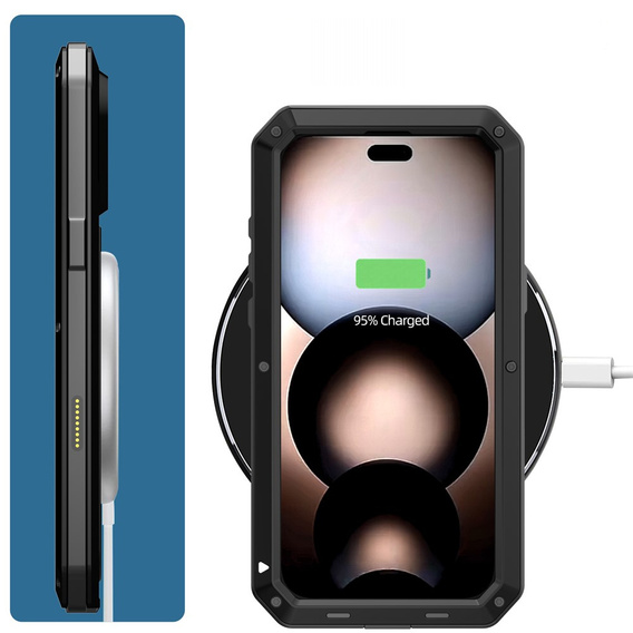 Etui pancerne z wbudowanym szkłem hartowanym do iPhone 17 Pro Max