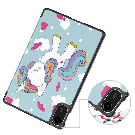 Etui z klapką do Xiaomi Redmi Pad 2 - jednorożec