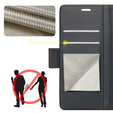 Etui do Samsung Galaxy S25 Ultra, ERBORD Glossy Litchi, portfel z klapką, czarne