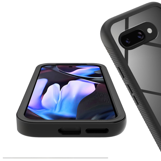Etui do Google Pixel 9a, Shockproof, z folią na ekran, do MagSafe, czarne