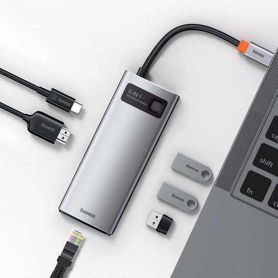 Stacja dokująca USB-C 6-w-1 Metal Gleam Series do urządzeń z USB-C
