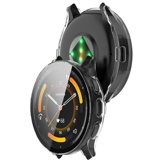 2w1 Etui + Szkło Hartowane do Garmin Venu 3, Przezroczyste