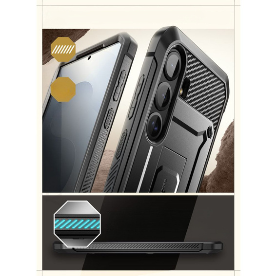 Etui Supcase do Samsung Galaxy S25 FE, Unicorn Beetle Pro, Czarne