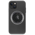 Etui do MagSafe do iPhone 14, Hole for Apple Logo, szare