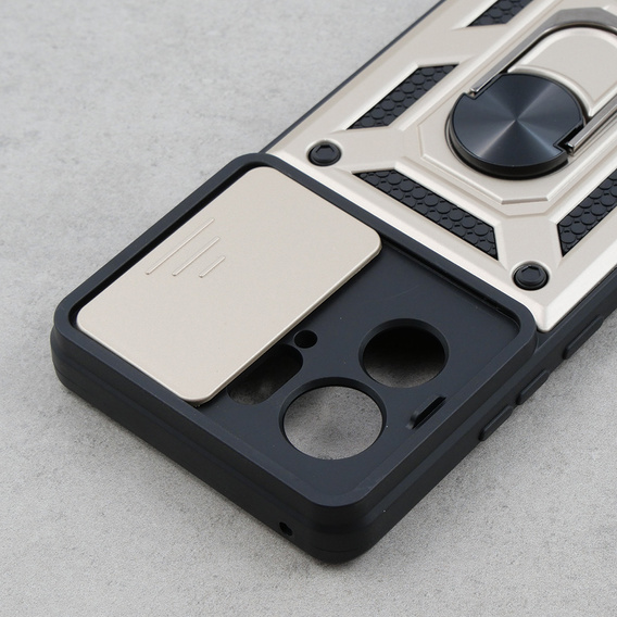 Etui pancerne do Motorola Edge 40, CamShield Slide, złote