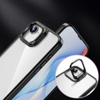 Etui do Iphone 16E, Kickstand Frame, przezroczyste / czarne