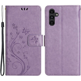 Etui z klapką do Samsung Galaxy A14 4G/5G, Butterfly, fioletowe