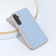 Etui do Samsung Galaxy S23 FE, Cowhide Leather, niebieskie
