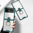 Etui GKK Corners Dropproof do Samsung Galaxy Z Flip 3 5G, Transparent Green