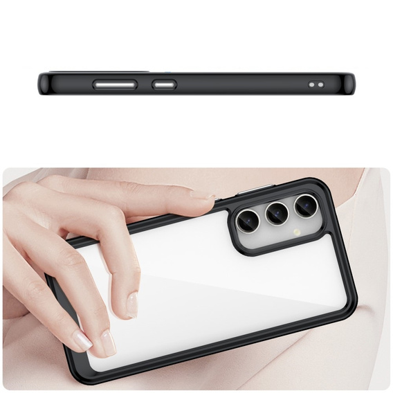 Etui do Samsung Galaxy S23 FE, Fusion Hybrid, przezroczyste / czarne