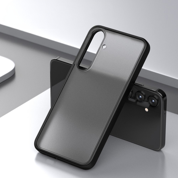 Etui do Samsung Galaxy S24, Fusion Hybrid, z ochroną aparatu, przezroczyste / czarne