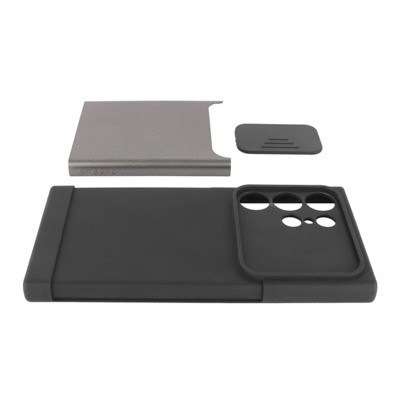 Pancerne etui do MagSafe na Galaxy S24 Ultra, ERBORD MagProtect Cam Slider, szare gunmetal