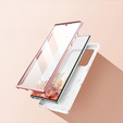 Etui do Samsung Galaxy S22 Ultra, Suritch Full Body Marble, białe
