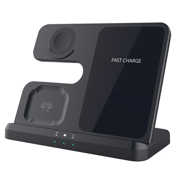Ładowarka Indukcyjna ERBORD Samsung Trio 3w1 do Smartfona, Galaxy Watch i Galaxy Buds, czarna
