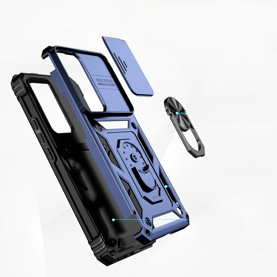 Etui pancerne do Xiaomi 12T 5G / 12T Pro 5G, CamShield Slide, granatowe