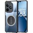 Etui do Realme C63, z blaszką magnetyczne, przezroczyste / czarne