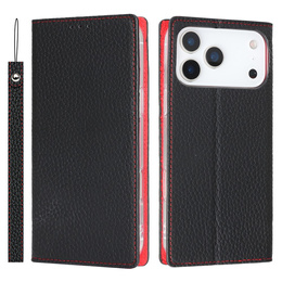 Etui z klapką Litchi Skin Grain do iPhone 17 Pro