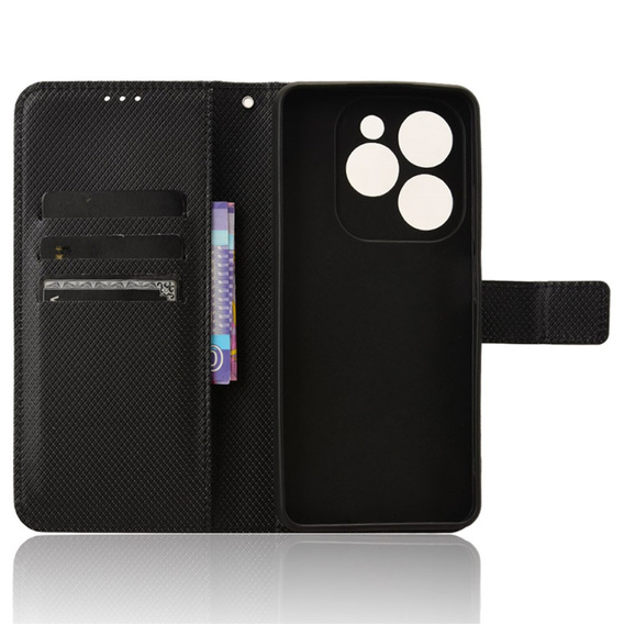 Etui z klapką do Infinix Hot 40i, Wallet Smart Magnet, czarne