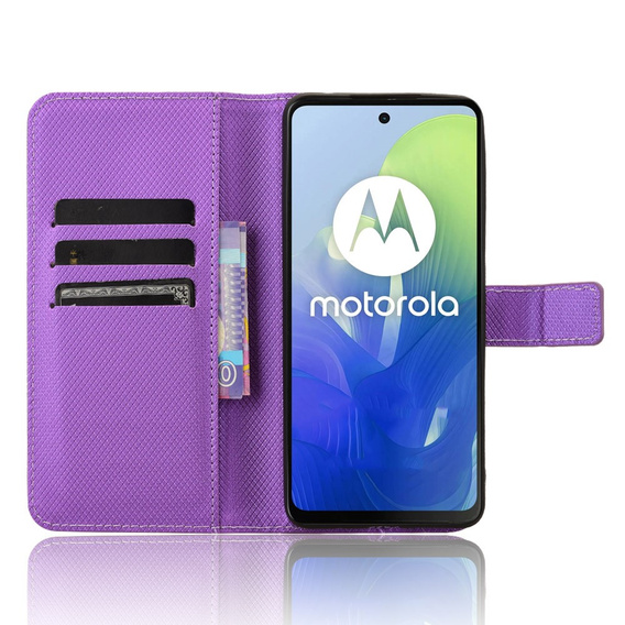 Etui z klapką do Motorola Moto G24 / G24 Power / G04, Wallet Smart Magnet, fioletowe