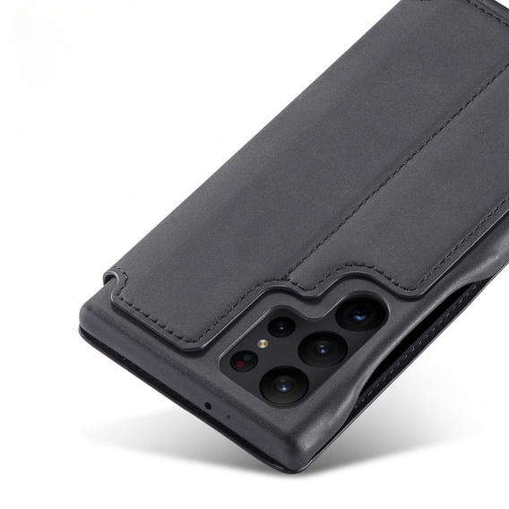 Etui z klapką do Samsung Galaxy S23 Ultra, ERBORD Retro, czarne