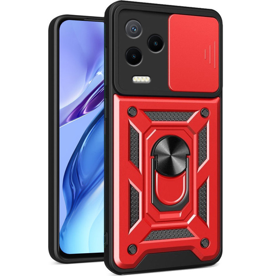 Etui pancerne do Infinix Note 12 2023, CamShield Slide, czerwone