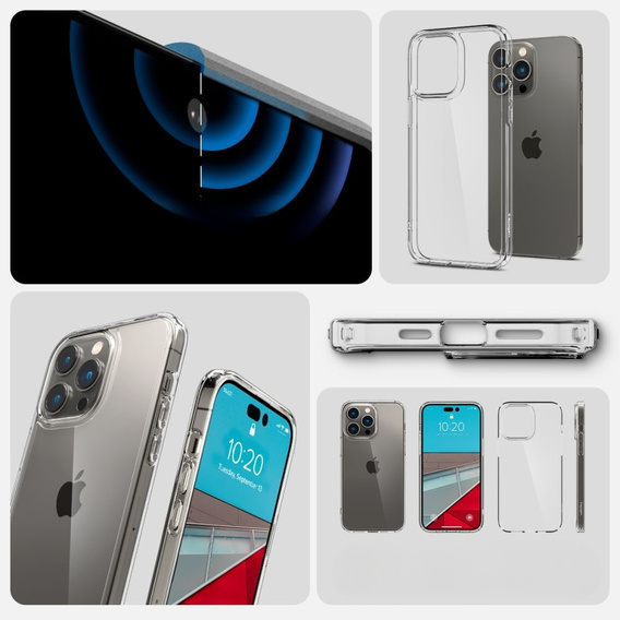 Etui Spigen do iPhone 14 Pro Max, Ultra Hybrid, Crystal Clear, przezroczyste