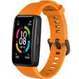 Pasek Silikonowy do Huawei Band 6 / Honor Band 6, Orange
