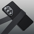 Etui BENKS Kevlar Armor PRO do Samsung Galaxy S25, Carbon Fiber 600D A043, do MagSafe, czarne