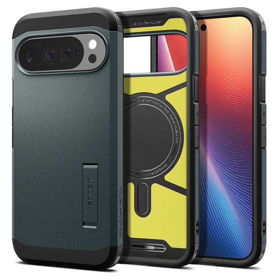 Etui Spigen Tough Armor MagSafe do Google Pixel 10 Pro XL, Abyss Green