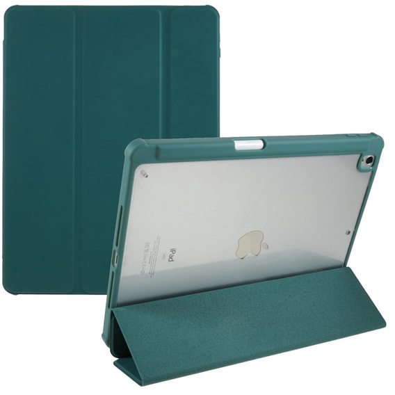 Etui do iPad 10.2" 2021/2020/2019 (9/8/7 gen.), Smartcase Hybrid, z miejscem na rysik, ciemnozielone