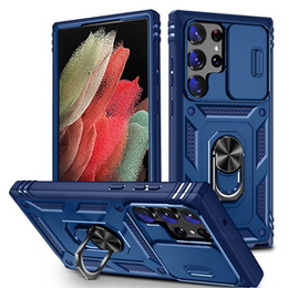 Etui pancerne do Samsung Galaxy S24 Ultra, CamShield Slide, niebieskie