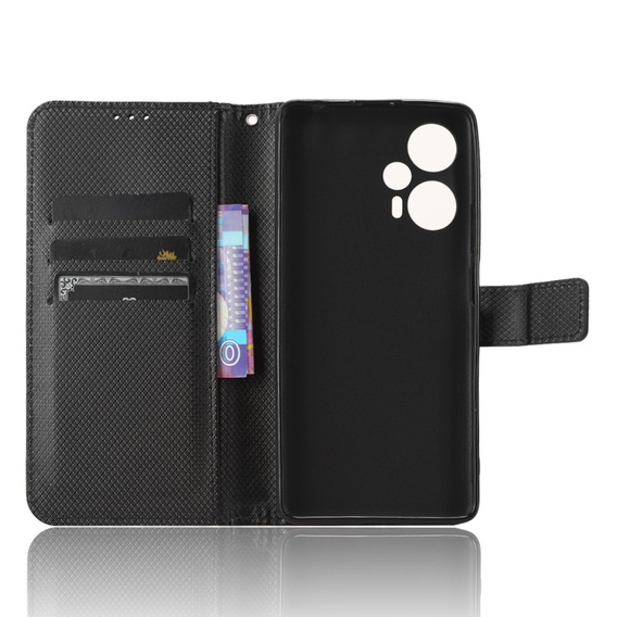 Etui z klapką do Poco F5 5G, Wallet Smart Magnet, czarne