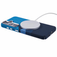 Etui do Samsung S25, Carbon Fiber MagSafe, niebieskie / granatowe