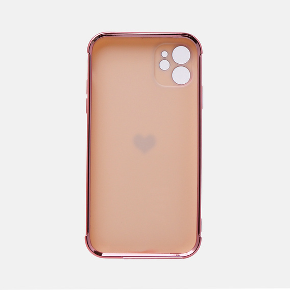 Etui do Apple iPhone 11, Electro heart, różowe rose gold