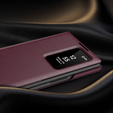Etui z klapką do Samsung Z Fold6 5G, Smart View Wallet, bordowe