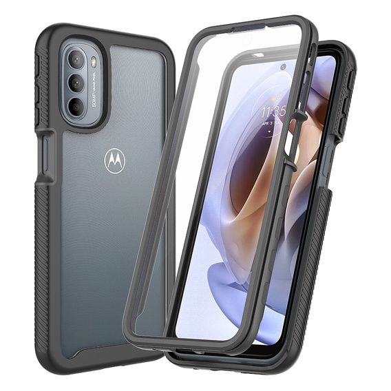 Etui do Motorola Moto G31/G41, Shockproof, z folią, czarne