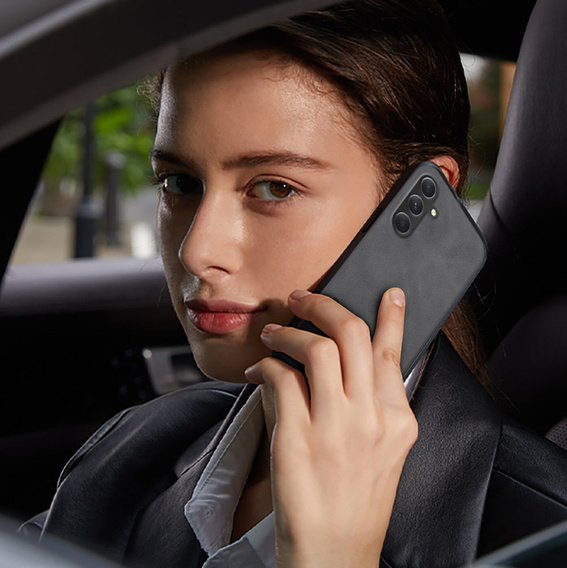 Zestaw Etui do Samsung Galaxy A14 5G, ERBORD Business, z blaszką do uchwytów samochodowych, Szare + Szkło