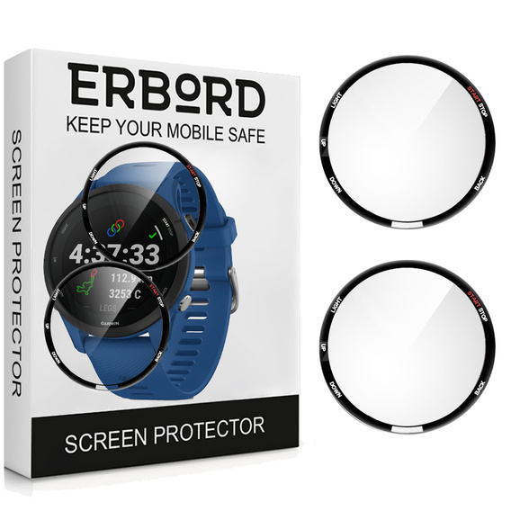 2x Szkło Hybrydowe ERBORD do Garmin Forerunner 255