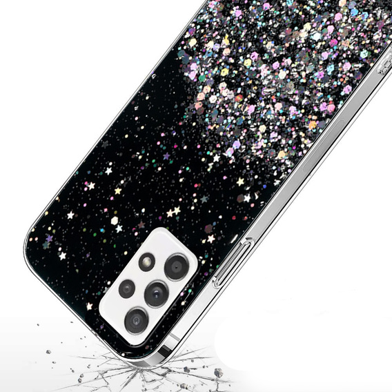 Etui do Samsung Galaxy A33 5G, Glittery, czarne