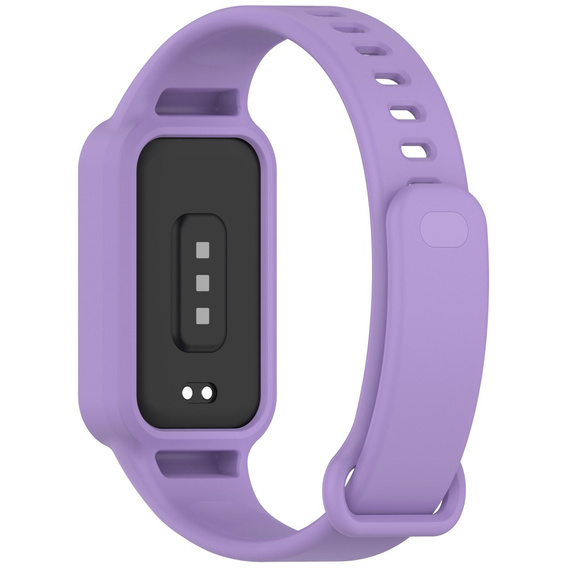 Pasek Silikonowy do Xiaomi Smart Band 9 Active / Xiaomi Redmi Band 3, Fioletowy
