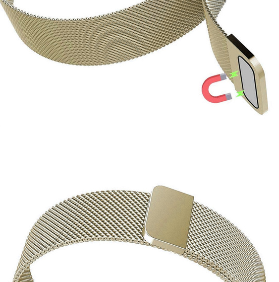 Bransoleta uniwersalna milanese 18mm, Złota