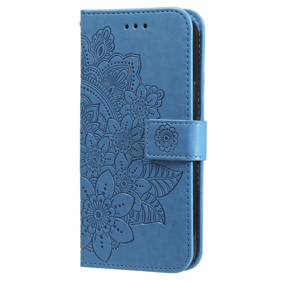 Etui z klapką do Xiaomi Redmi Note 13 5G, Mandala, niebieskie