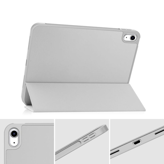 Etui do iPad 11" 2025 A16 (11 gen.) / iPad 10.9" 2022 (10 gen.), Smartcase z miejscem na rysik, Szare